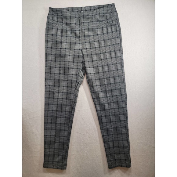 NWOT Soho Women's Black & Gray Plaid Dress Pants Size L - Picture 1 of 7